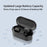 Wireless Bluetooth 5.0 Headset with 2 Microphones QCY T2C-RX TWS, 3D Stereo, Power Bank Case