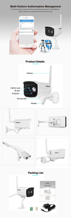 IP camera Sricam SriHome SH024 1080P HD 2.0MP Wifi CCTV waterproof SD card night vision for outdoor and indoor