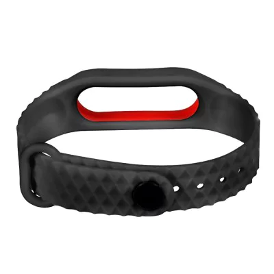 Red-black strap of thermoplastic elastomer for Xiaomi Mi Band 2